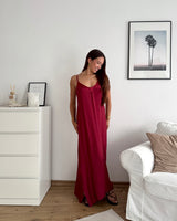 Maxikleid Weinrot