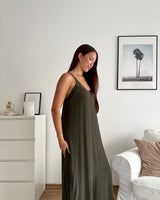 Maxikleid Dunkelgrün