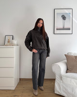 Kunstlederjacke Braun