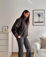 Kunstlederjacke Braun