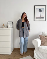 Oversized Blazer Grau