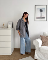 Oversized Blazer Grau