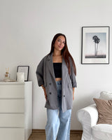 Oversized Blazer Grau