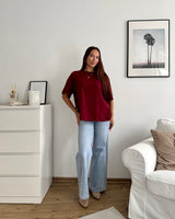 T-Shirt Basic Weinrot