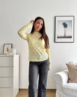 Longsleeve Spitze Gelb