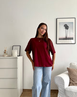 T-Shirt Basic Weinrot
