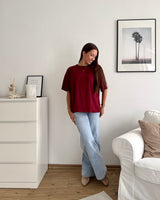 T-Shirt Basic Weinrot