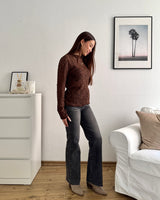 Longsleeve Spitze Braun