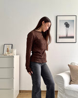 Longsleeve Spitze Braun