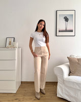 Anzugshose Beige