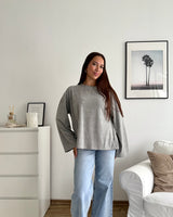 Longsleeve Basic Grau