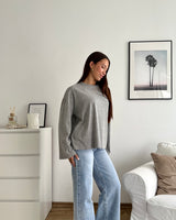 Longsleeve Basic Grau