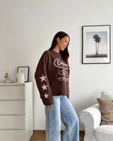 California Sweater Braun/Rosa
