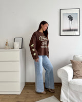 California Sweater Braun/Mint