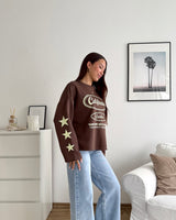 California Sweater Braun/Mint