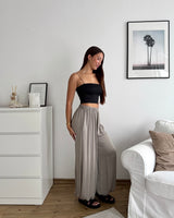 Ballonhose Open Leg Taupe