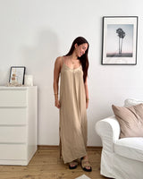 Maxikleid Taupe