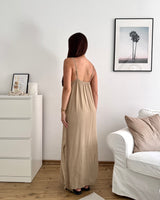 Maxikleid Taupe