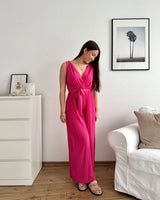 Plissee Jumpsuit Pink