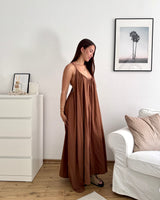 Maxikleid Boho Braun