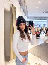 Beanie mit Herz Navy