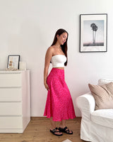 Silky Rock mit Leomuster Rot/Pink