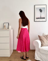 Silky Rock mit Leomuster Rot/Pink
