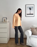 Longsleeve mit Streifen Gelb/Rosa