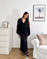 Bluse mit Rüschen Schwarz