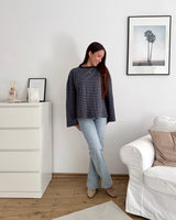 Longsleeve mit Streifen Blau/Grau