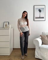 Longsleeve Mesh Weiß