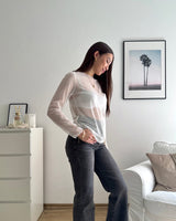 Longsleeve Mesh Weiß