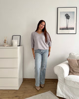 Weicher Strickpullover Grau