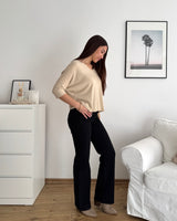 Dünner Strickpullover Beige
