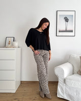 Dünner Strickpullover Schwarz