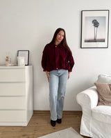 Cordjacke Weinrot