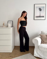 Feste Stoffhose Schwarz