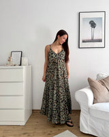 Strandkleid mit Leomuster Olive