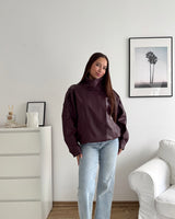Kunstlederjacke Weinrot