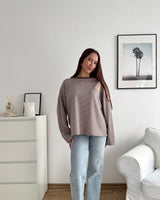Longsleeve Always Late Hellbraun