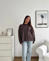 Longsleeve Always Late Braun