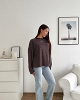 Longsleeve Always Late Braun
