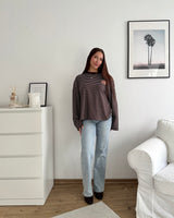 Longsleeve Always Late Braun
