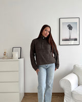 Teddy Sweater Hellbraun