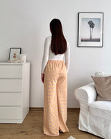 Stoffhose gestreift Gelb/Rosa