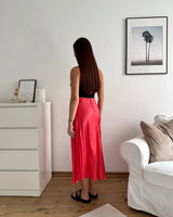 Silky Rock mit Leomuster Pink Orange