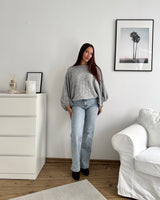 Ballon Strickpullover Grau