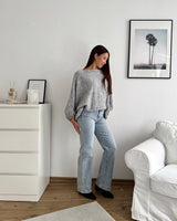 Ballon Strickpullover Grau