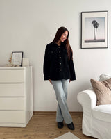 Cord Overshirt Schwarz