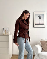 Kurzer Trenchcoat Braun